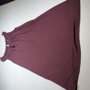 Gina Benotti Solid Maroon Halter Neck Sleeveless Top Size S
